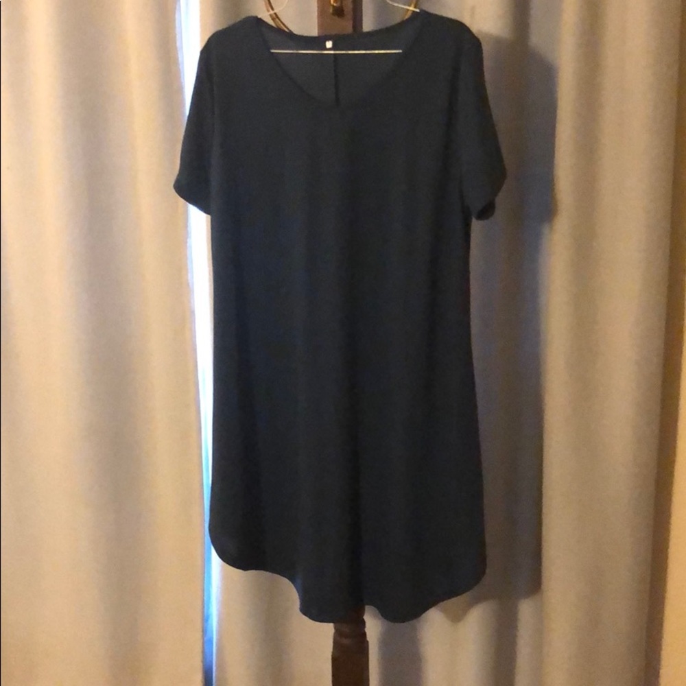 Navy blue cotton dress
